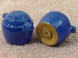 Early barrel shakers glazed royal blue.